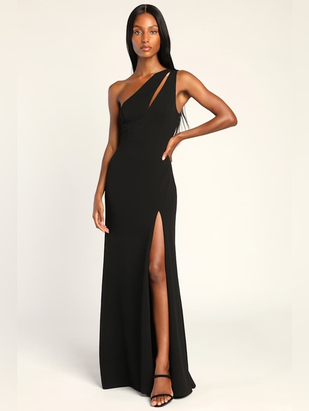 NWT Lulu’s Enchanted Energy One-Shoulder Maxi Dress L